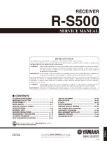 Yamaha RS-500 - Service Manual 